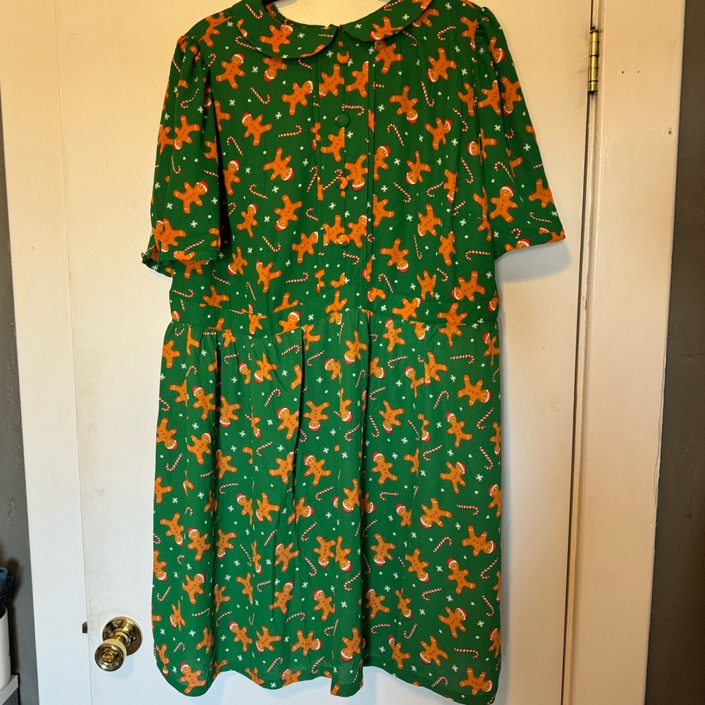 ModCloth green gingerbread dress